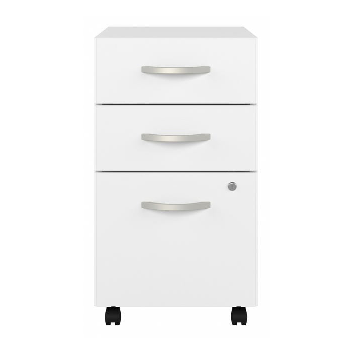 Hybrid 3 Drawer Mobile File Cabinet - Assembled