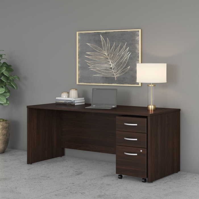 Studio C 72W x 30D Office Desk with Mobile File Cabinet