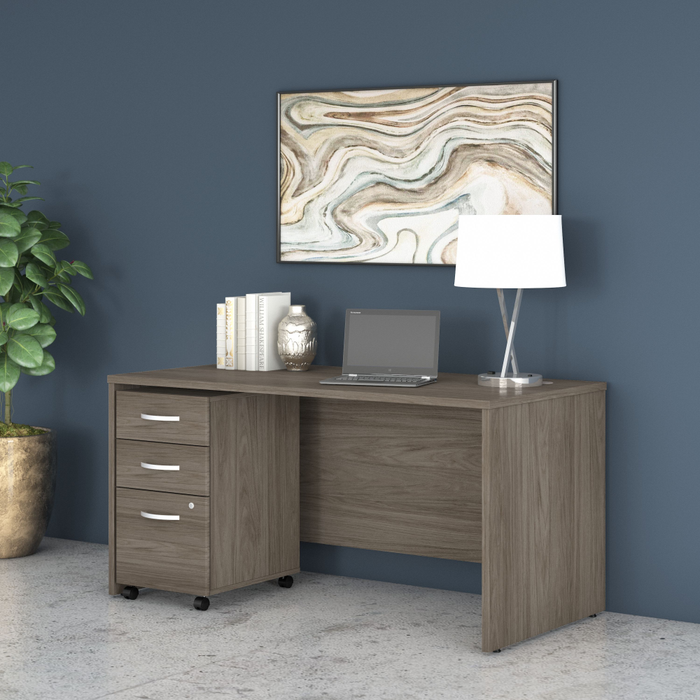 Studio C 60W x 30D Office Desk with Mobile File Cabinet