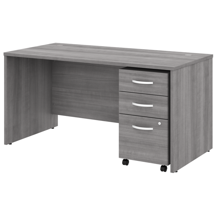 Studio C 60W x 30D Office Desk with Mobile File Cabinet
