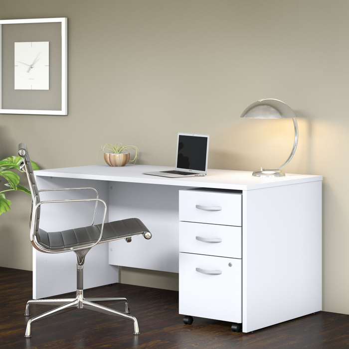 Studio C 60W x 30D Office Desk with Mobile File Cabinet