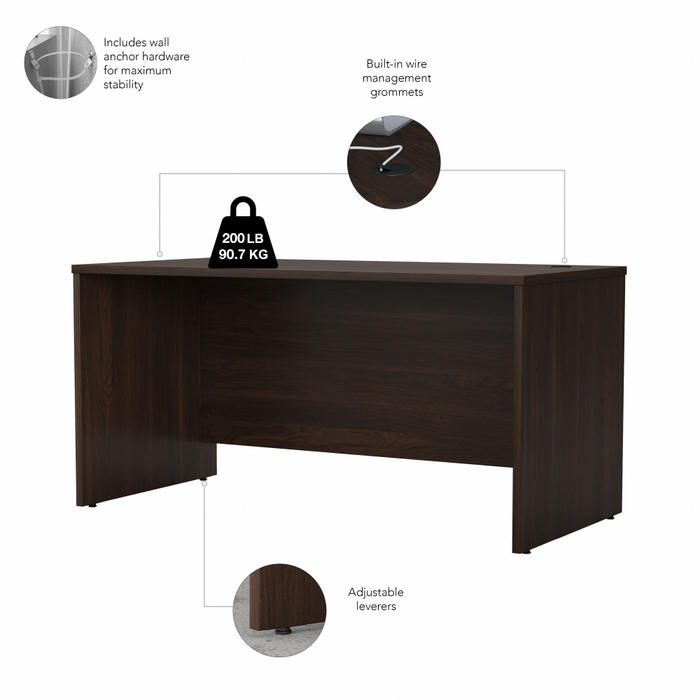 Studio C 60W x 30D Office Desk with Mobile File Cabinet