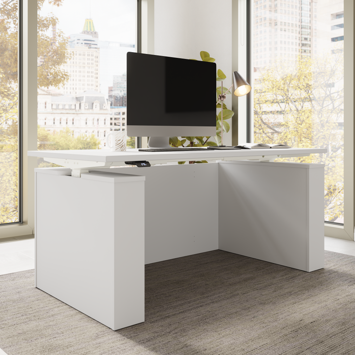 Stratus 60W x 30D Electric Height Adjustable Standing Desk with Modesty Panel