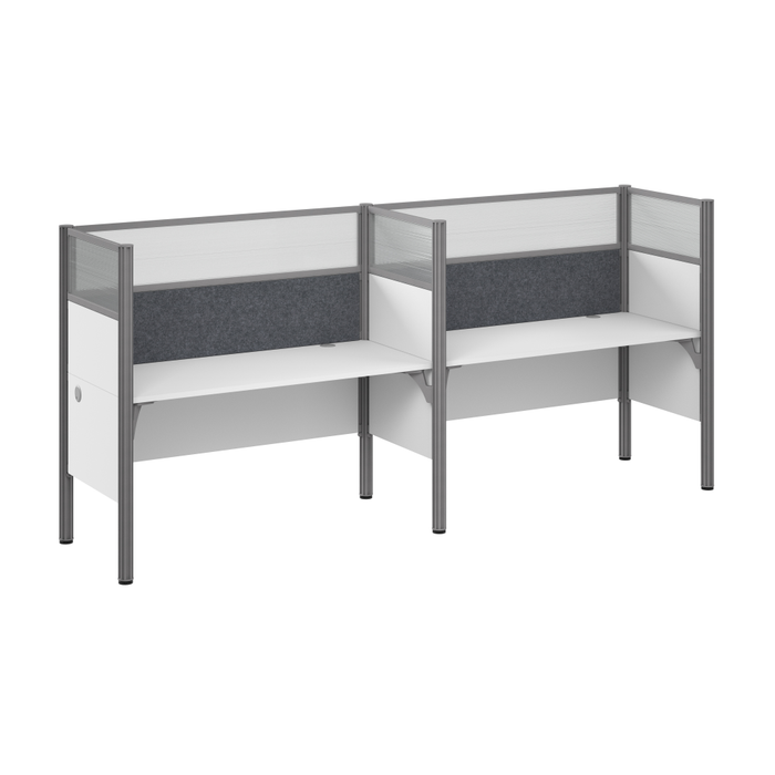 ProBiz Double Cubicle Desk for Office with High Privacy Panels and Tackboard