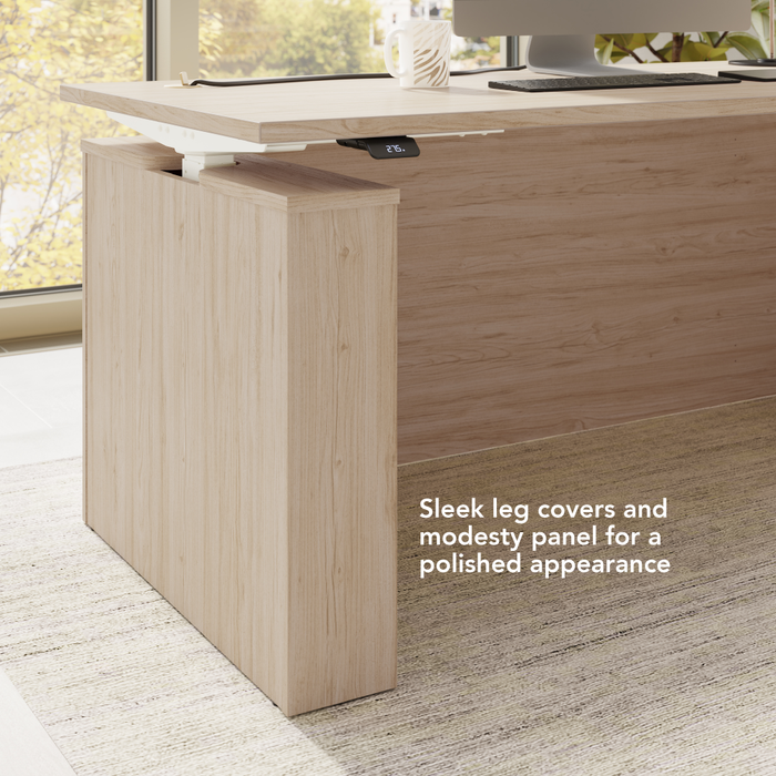 Stratus 72W x 78D Electric Height Adjustable L Shaped Standing Desk