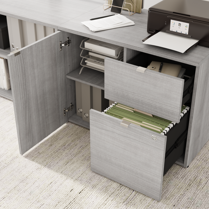 Stratus 60W x 30D Electric Height Adjustable Standing Desk with Storage