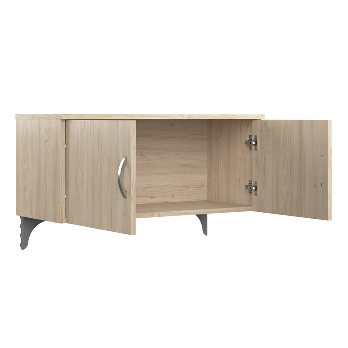 Office in an Hour Cubicle Storage Hutch with Paper Trays and Pencil Holder