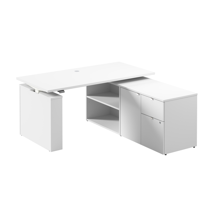 Stratus 60W x 30D Electric Height Adjustable Standing Desk with Storage