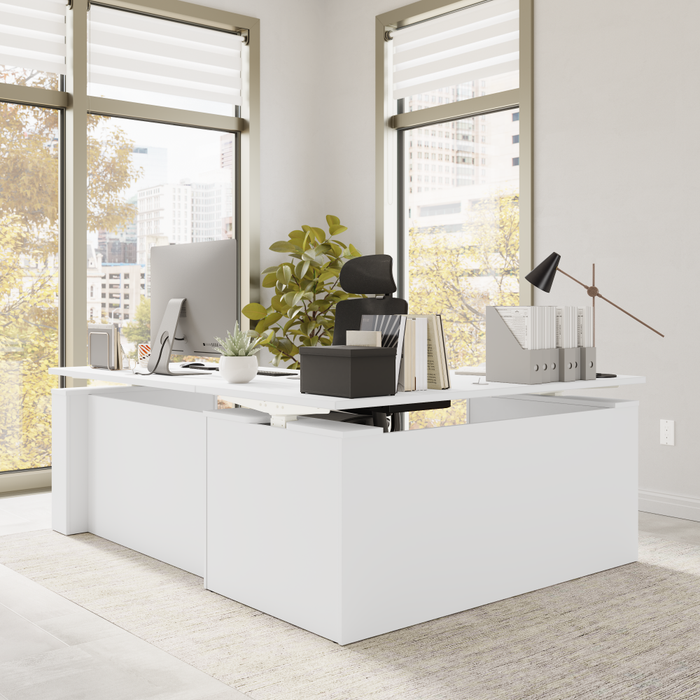 Stratus 60W x 78D Electric Height Adjustable L Shaped Standing Desk