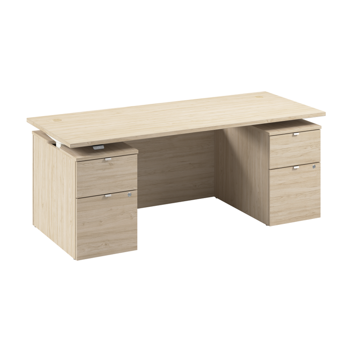 Stratus 72W x 30D Electric Standing Desk with Drawers and Modesty Panel
