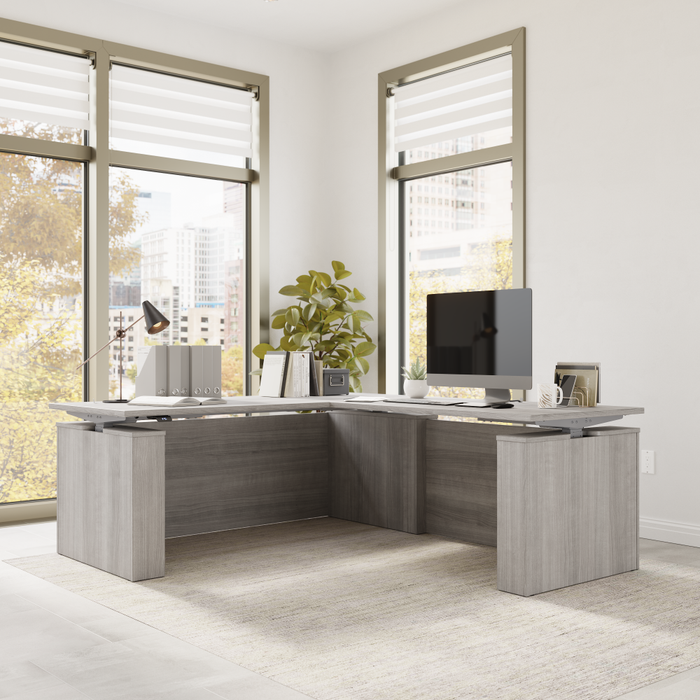 Stratus 72W x 78D Electric Height Adjustable L Shaped Standing Desk