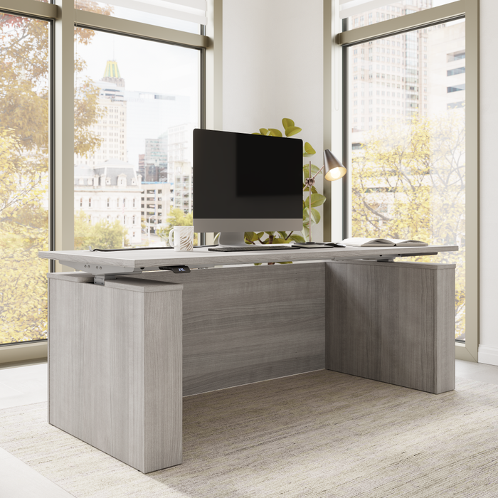 Stratus 72W x 30D Electric Height Adjustable Standing Desk with Modesty Panel