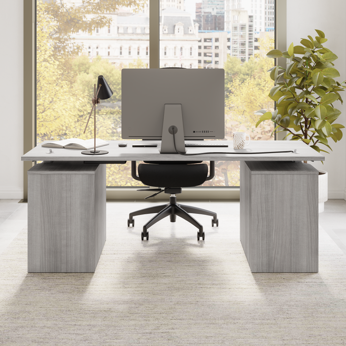 Stratus 72W x 30D Electric Height Adjustable Standing Desk with Drawers