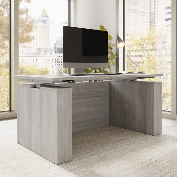 Stratus 60W x 30D Electric Height Adjustable Standing Desk with Modesty Panel