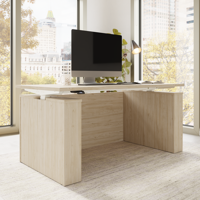 Stratus 60W x 30D Electric Height Adjustable Standing Desk with Modesty Panel