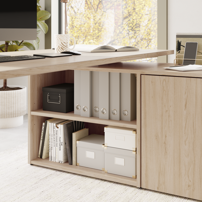 Stratus 60W x 30D Electric Height Adjustable Standing Desk with Storage
