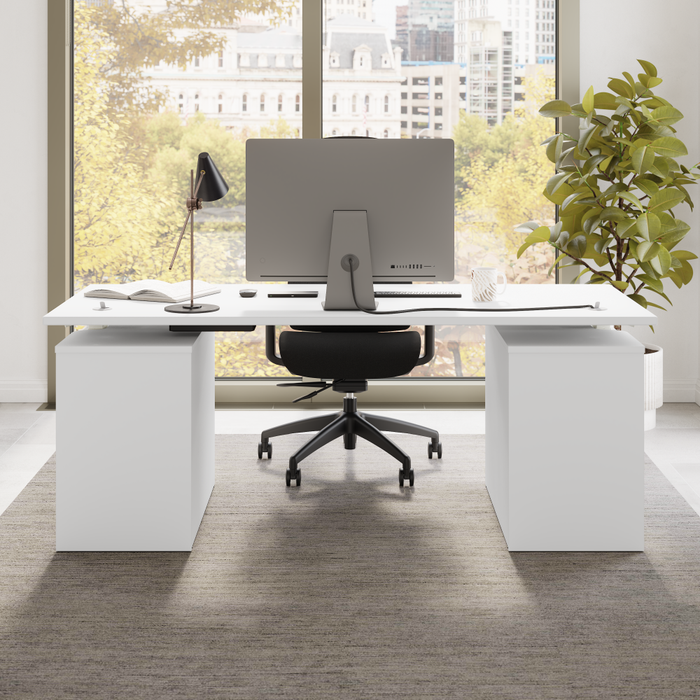 Stratus 72W x 30D Electric Height Adjustable Standing Desk with Drawers
