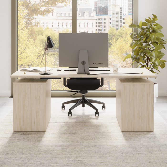 Stratus 72W x 30D Electric Height Adjustable Standing Desk with Drawers