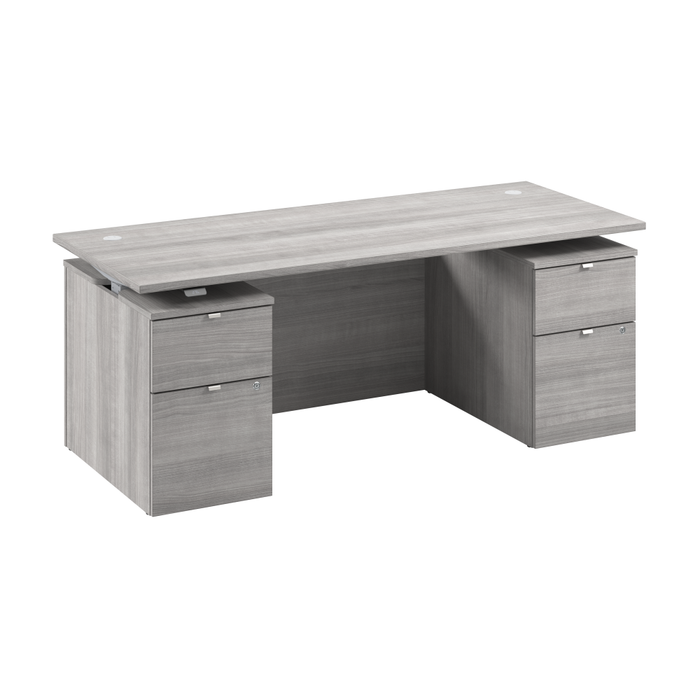 Stratus 72W x 30D Electric Standing Desk with Drawers and Modesty Panel