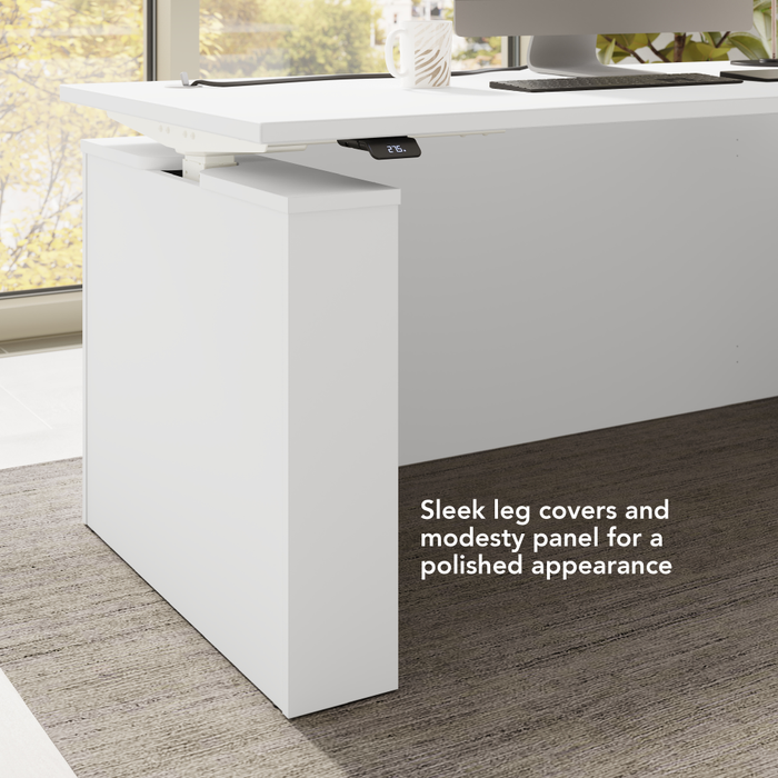 Stratus 72W x 78D Electric Height Adjustable L Shaped Standing Desk