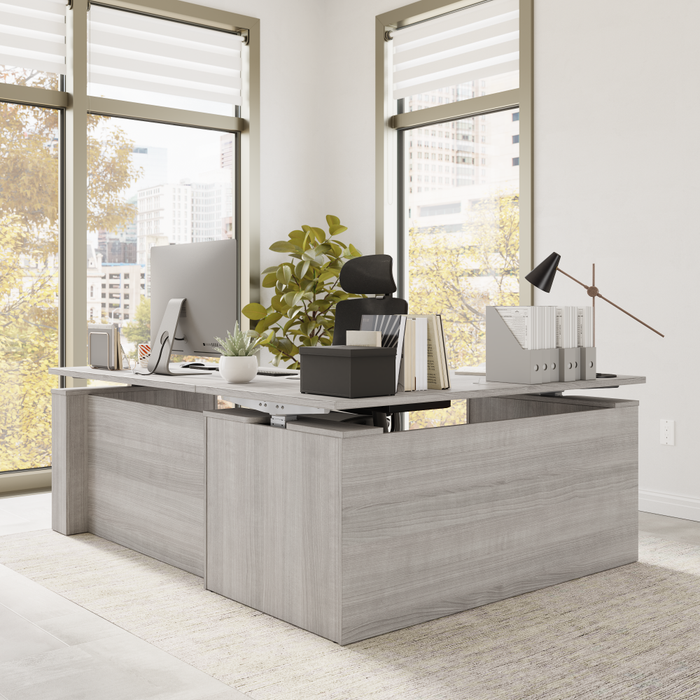 Stratus 60W x 78D Electric Height Adjustable L Shaped Standing Desk