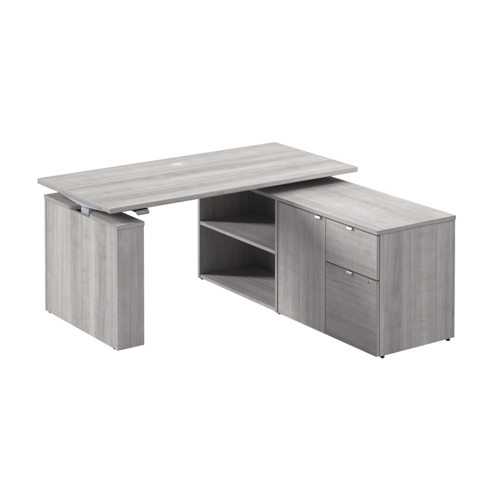 Stratus 60W x 30D Electric Height Adjustable Standing Desk with Storage