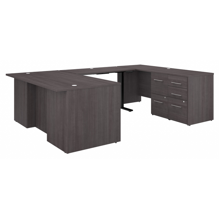 Office 500 72W Height Adjustable U Shaped Executive Desk with Drawers
