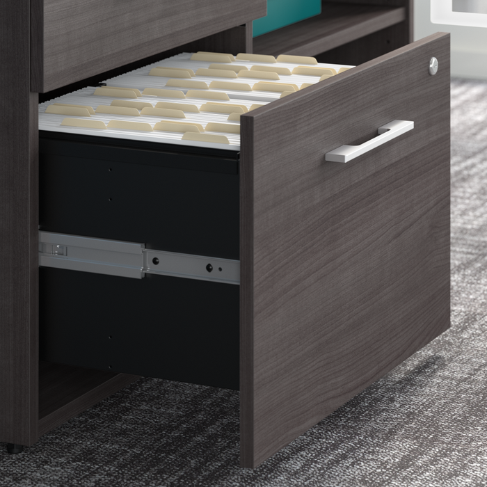 Office 500 Low Storage Cabinet with Drawers and Shelves
