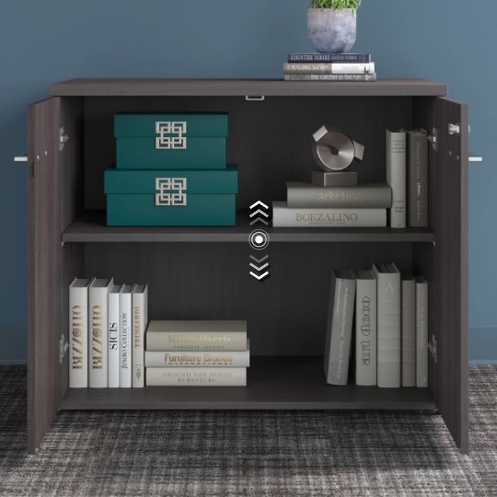 Office 500 5 Shelf Bookcase with Doors