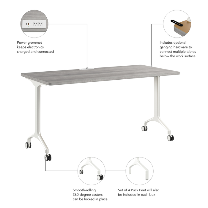 Synergy 60-inch Rectangle Modular Office Conference Table