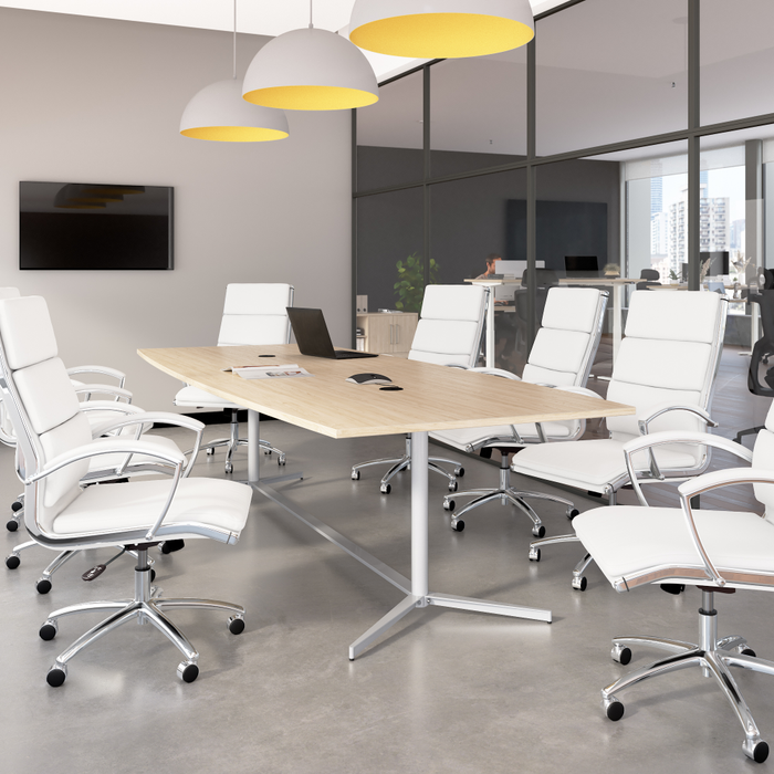 120-inch Office Conference Table with Metal Base