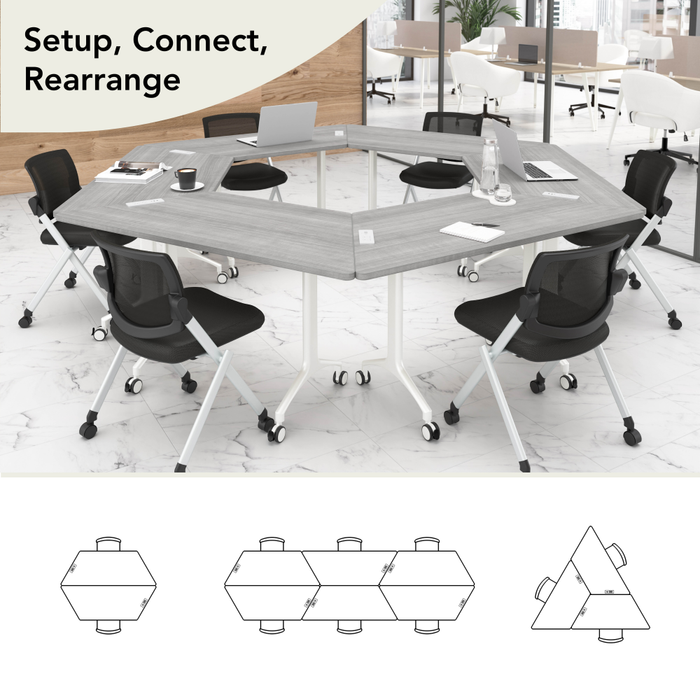 Synergy 72-inch Trapezoid Modular Office Conference Table