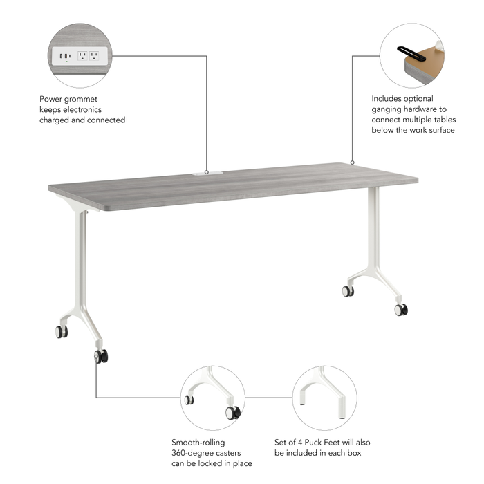 Synergy 72-inch Rectangle Modular Office Conference Table