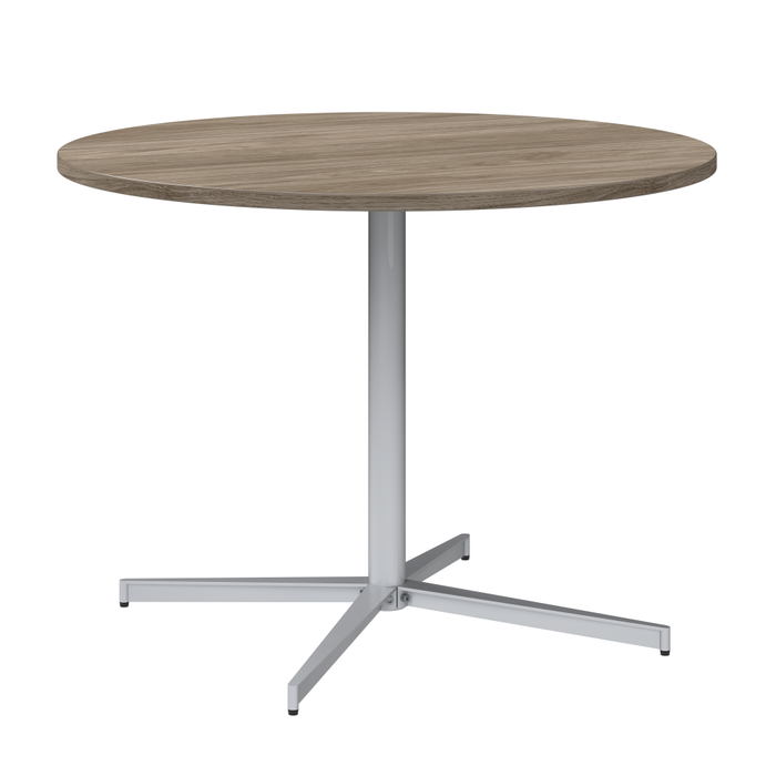 42-inch Round Conference Table with Metal Base