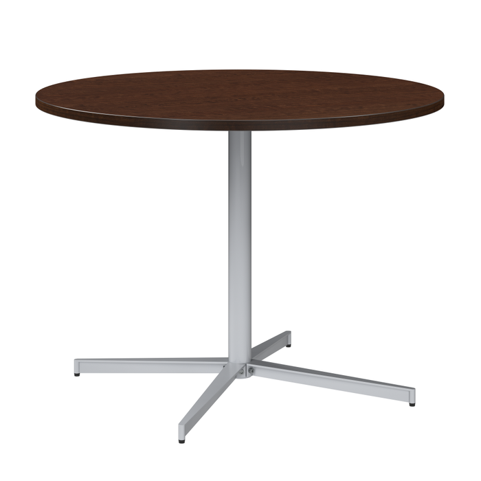 42-inch Round Conference Table with Metal Base