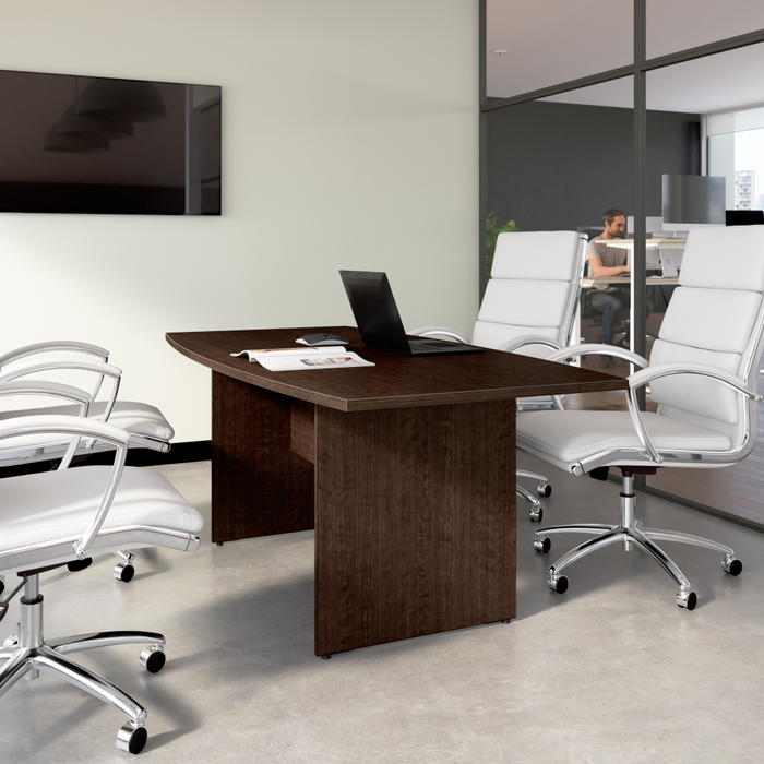 72-inch Office Conference Table with Wood Base