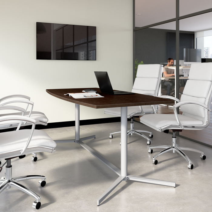 72-inch Office Conference Table with Metal Base