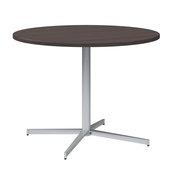 42-inch Round Conference Table with Metal Base