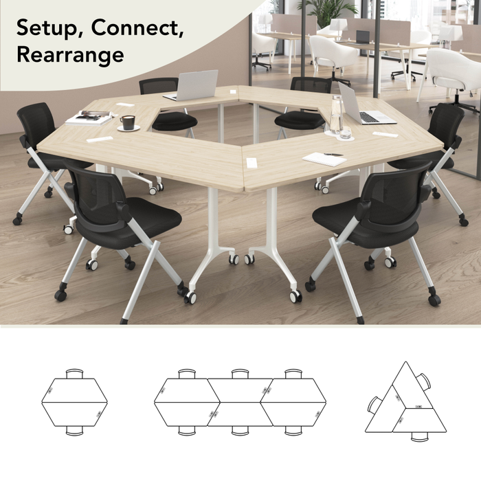 Synergy 72-inch Trapezoid Modular Office Conference Table