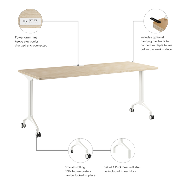 Synergy 72-inch Rectangle Modular Office Conference Table