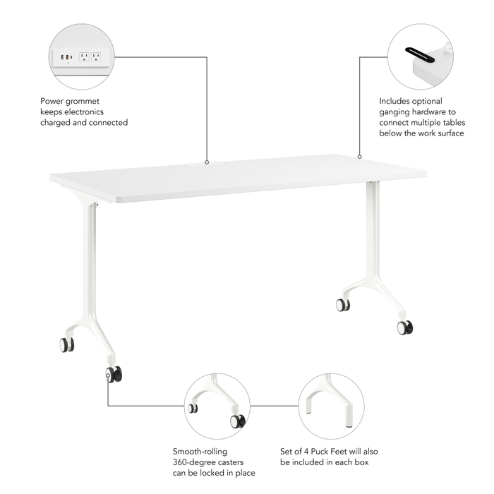 Synergy 60-inch Rectangle Modular Office Conference Table