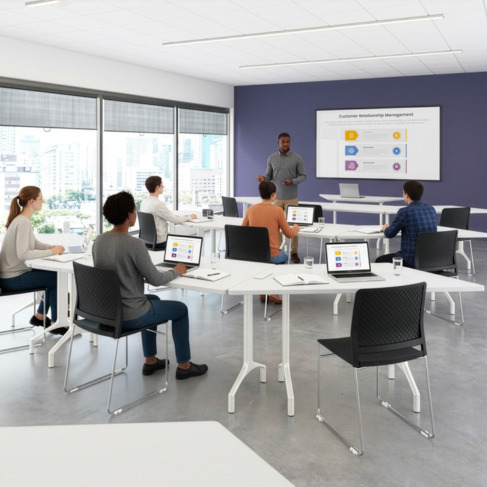 Synergy 72-inch Trapezoid Modular Office Conference Table