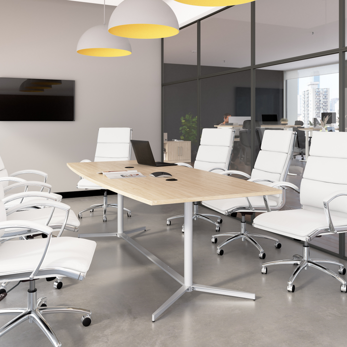 96-inch Office Conference Table with Metal Base