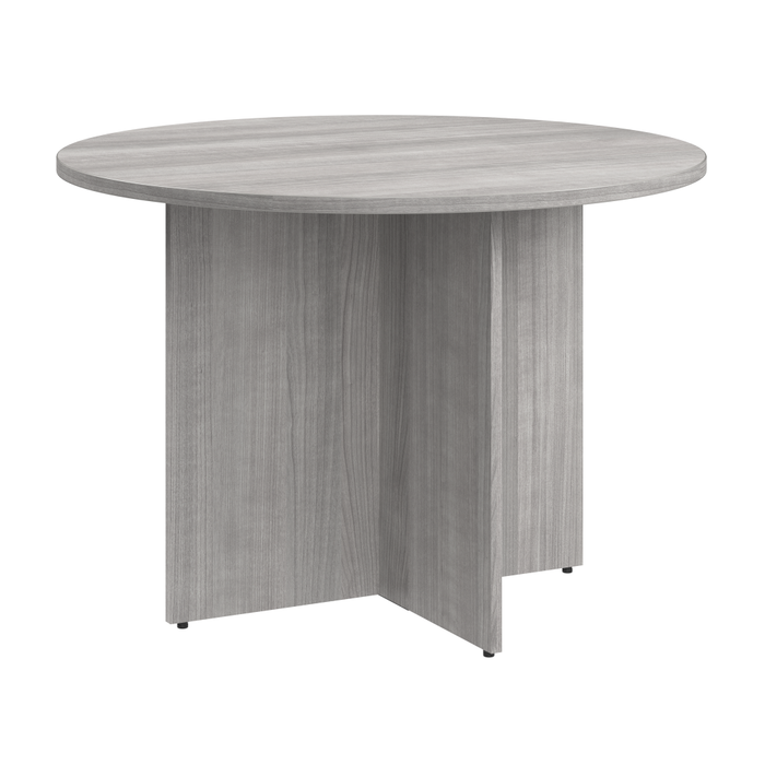 42-inch Round Conference Table with Wood Base
