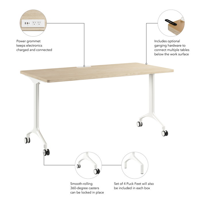 Synergy 60-inch Rectangle Modular Office Conference Table