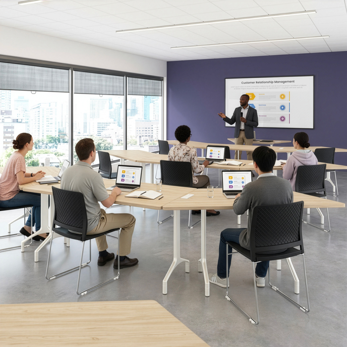 Synergy 72-inch Trapezoid Modular Office Conference Table