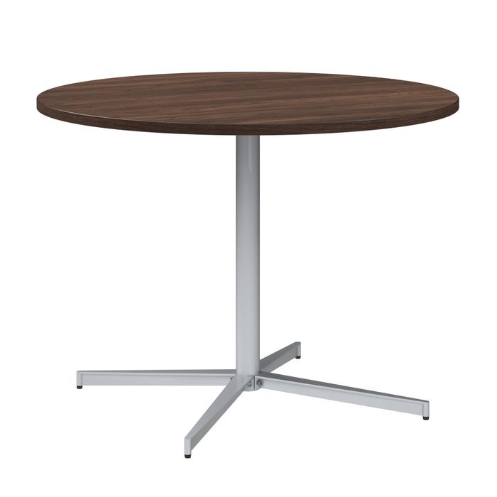 42-inch Round Conference Table with Metal Base