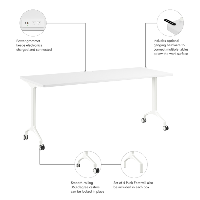 Synergy 72-inch Rectangle Modular Office Conference Table