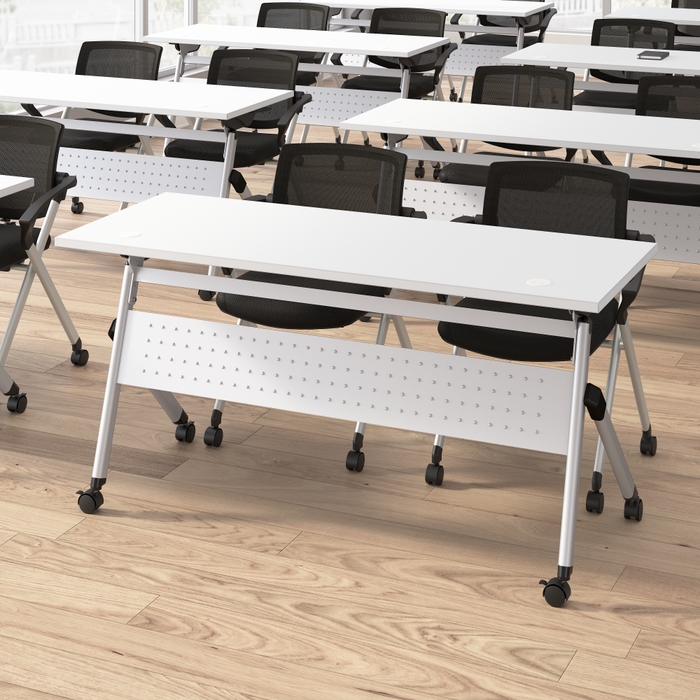 Envision Mesh Back Folding Chairs with Arms - Set of 2