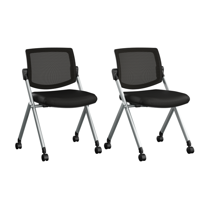 Envision Mesh Back Folding Chairs - Set of 2